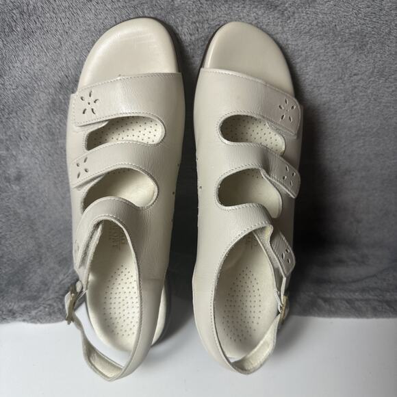 SAS Tripad Womens Cream Tan Bone Taupe Leather Three Strap Comfort Sandals 8.5 - Picture 14 of 16